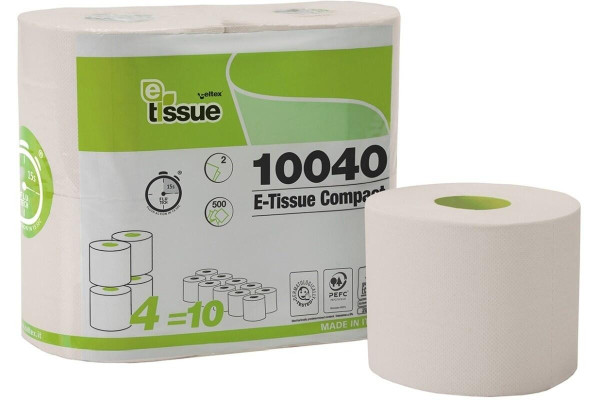 Toaletní papír Tissue, 2VR, bio recykl, 4 role