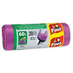 Odpad sáček HDPE, 60l, 59 x 72cm, s uchy,  fialová, 20ks