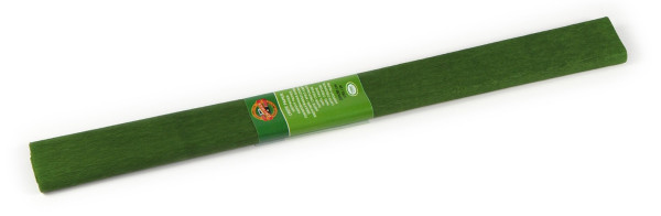 Papír krepový - olivově zelený, 50x200cm