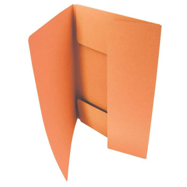Odkládací mapa 3 chlopně, recykl, 230g, oranžová.