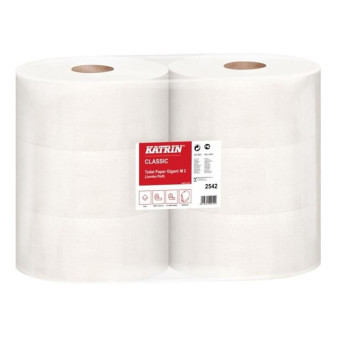 Toaletní papír Jumbo 23cm, 2vr, bílý recykl, Katrin, 1 role