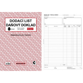 Dodací list, A4/PT150