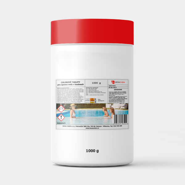 Bazénové chlorové tablety, 1000 g