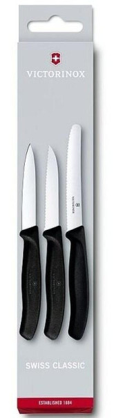 Sada nožů černá 3 ks / Victorinox