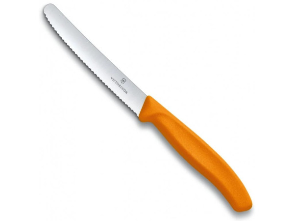 Nůž na rajčata 11cm, oranžový / Victorinox