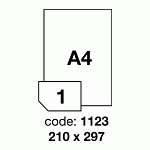 Etikety A4 samolepící R0400 folie čirá