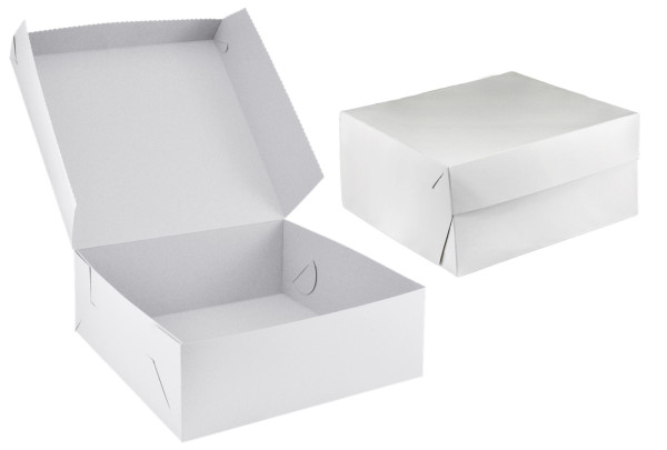 Krabice na dort, bílá, 1vr., 22x22x9cm