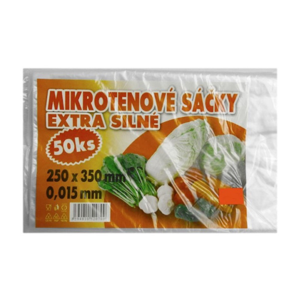 Sáček HDPE, 25x35cm, 0.015, 50ks