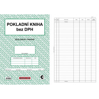 Pokladní kniha bez DPH, A4, ET378B