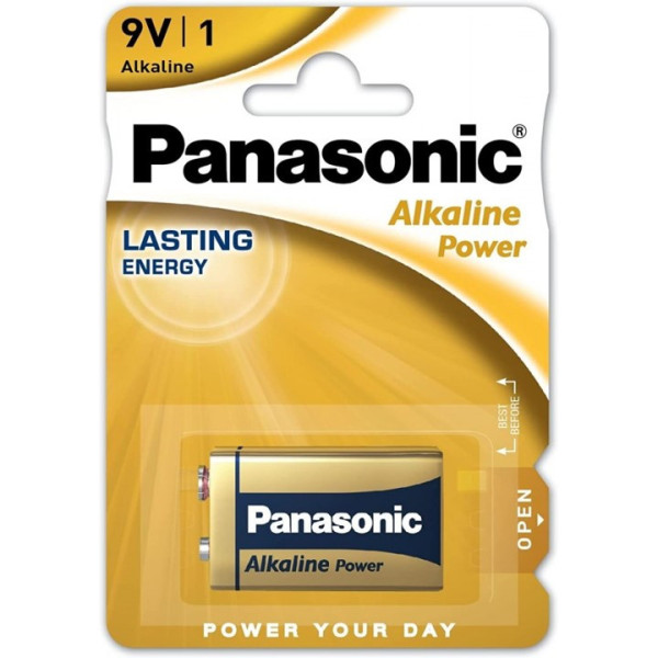 Baterie 9V LR61, Panasonic, alkalická, 1ks