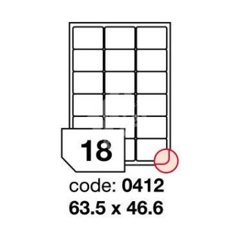 Etikety R0ECO A4 bílá 63,5x46,6/100ks