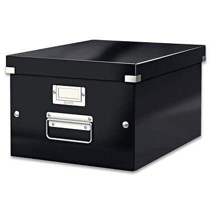Úložná krabice A4 Leitz Click & Store WOW, M, černá