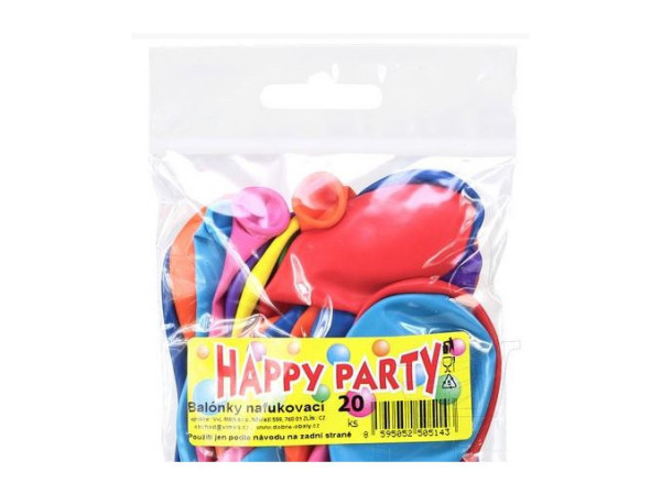 Karnevalové balónky, průměr 21cm, mix, 20ks