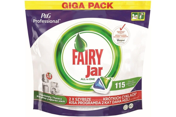 Jar Professional All in One kapsle do myčky nádobí, 115 ks