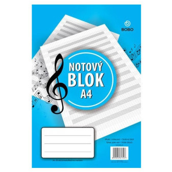 Blok A4, 25l, notový