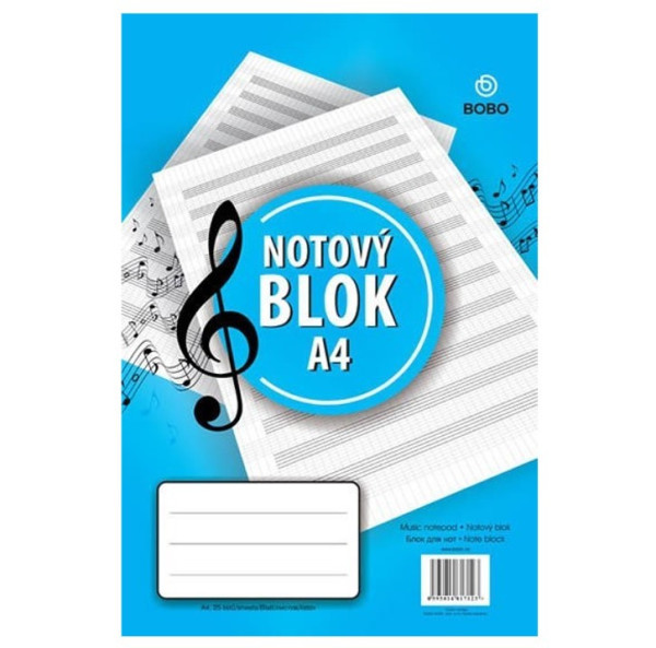 Blok A4, 25l, notový