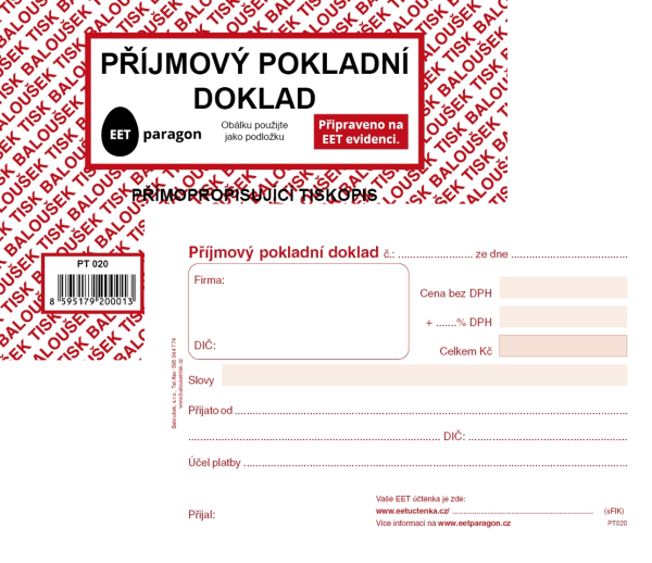 Příjmový pokladní doklad/PT020