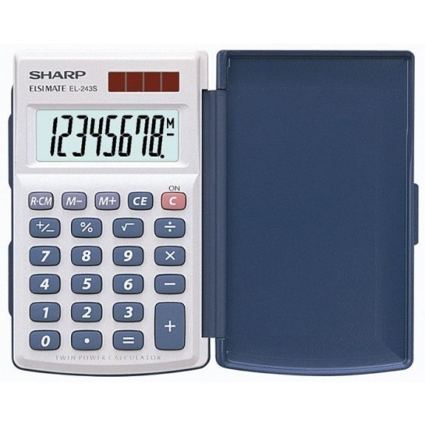 Kalkulačka SHARP EL-243S, šedo-modrá