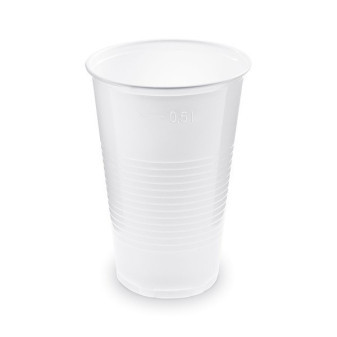 Kelímek PP pivní, bílý, 0,5l, 50ks