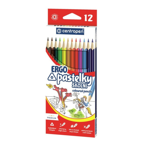 Pastelky Centropen, trojhranné, 12ks