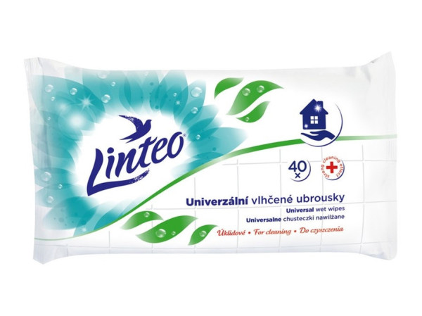 Ubrousky vlhčené Linteo UNI, 40ks