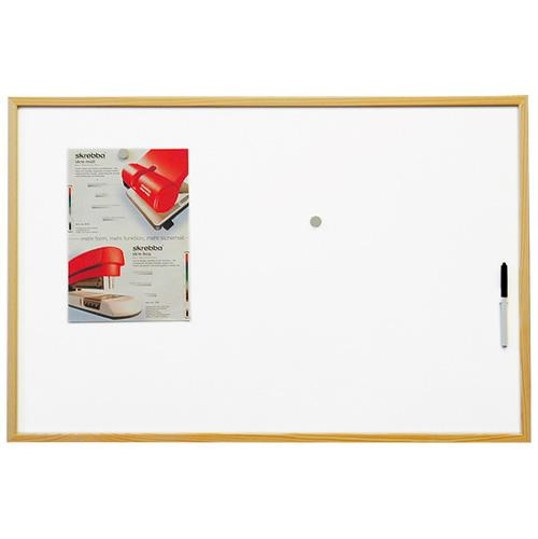 Tabule/nástěnka magnetická, 90x60cm, dřevěný rám