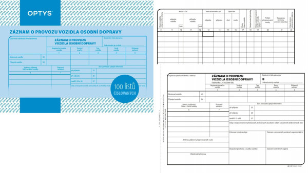 Záznam o provozu vozidla osobní dopravy/OP177