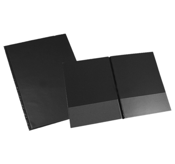 Deska A4 vodorovné spodní kapsy, černá
