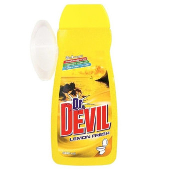 Wc čistič gel Dr. Devil Lemon + nádobka, 400ml
