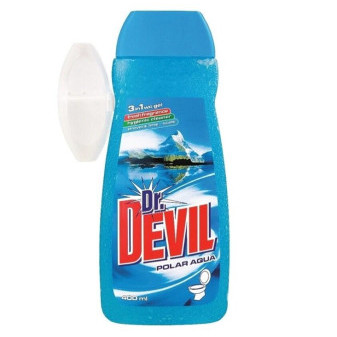 Wc čistič gel Dr. Devil Aqua + nádoka, 400ml