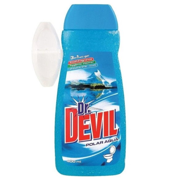 Wc čistič gel Dr. Devil Aqua + nádoka, 400ml