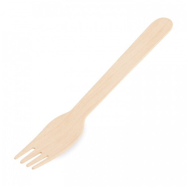 Vidlička dřevěná, 16cm, 100ks