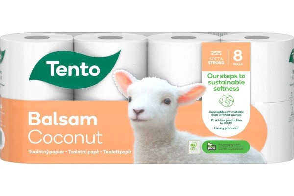 Toaletní papír Tento, 3vr, vůně, Coconut, 8 rolí